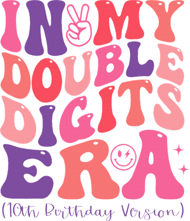 In My Double Digits Era 10th Birthday Toddler Hoodie