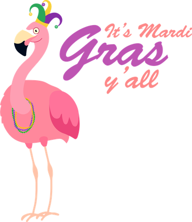 IT's Mardi Gras Flamingo Women's Tank Top
