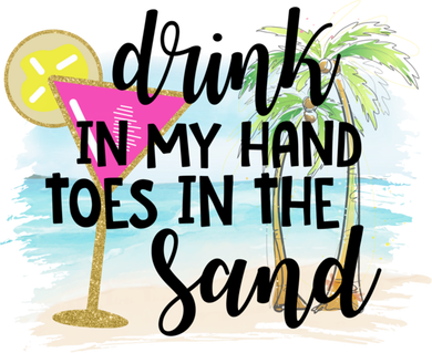 In My Hand Toes In The Sand Summer Vibes Beach Vacay Cool Gift Tank Top