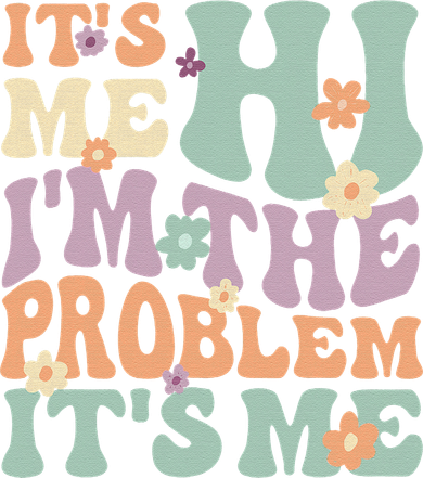 It's Me, Hi, I'm The Problem It's Me Groovy Funny Vintage Coaster