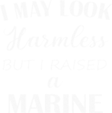 I May Look Harmless But I Raised A Marine Button