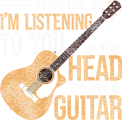 I Might Look Like Im Listening To You Funny Guitarist Guitar Coaster