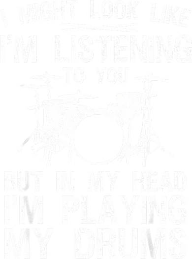 I Might Look Like IM Listening To You For Drumline Drumming Drummer Tote Bag