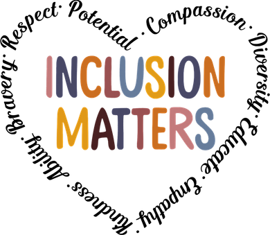 Inclusion Matters Positive Diversity Kindness Matter Heart Coaster