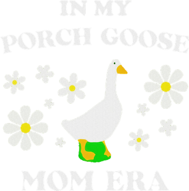 In My Porch Goose Mom Era Goose Clothes Silly Cute Groovy Kids Hoodie