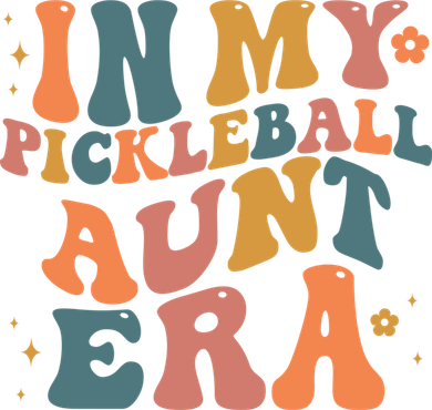 In My Pickleball Aunt Era Funny Groovy S Gift Bucket Hat