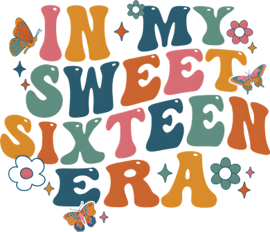 In My Sweet 16th Era Happy Birthday 16 Years Old Sixteen Years Old Kids T-Shirt