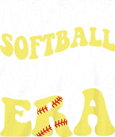 In My Softball Girl Era Retro Groovy Softball Girl Kids Sweatshirt