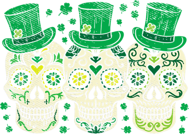 Irish Mexican Sugar Skull Leprechauns Cool St Patricks Day Coaster