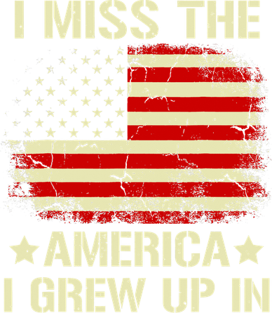 I Miss The America I Grew Up In American Flag Vintage Bucket Hat