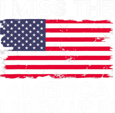 I Miss The America I Grew Up In American Usa Flag Vintage Bucket Hat