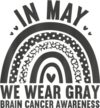 In May We Wear Gray Brain Cancer Awareness Month Rainbow Santa Hat