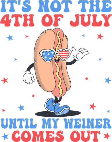 ItS Not 4th Of July Until My Weiner Comes Out Funny Hotdog Kids Hoodie