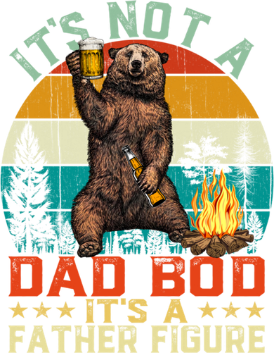 It's Not A Dad Bod It's A Father Figure Funny Bear Fathers Meaningful Gift Women's Hoodie