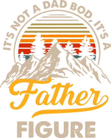 It's Not A Dad Bod It's A Father Figure Sunset Retro Vintage Mousepad