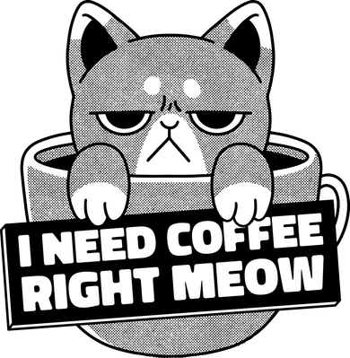 I Need Coffee Right Meow Pajama Set