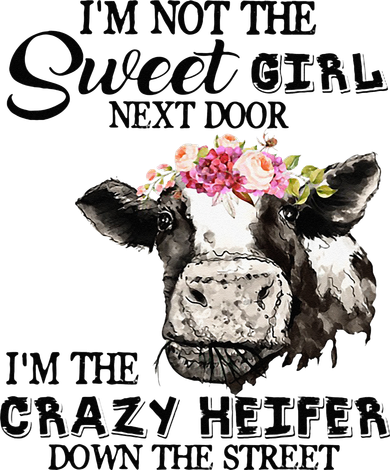 Im Not Sweet Girl Next Door Im The Crazy Heifer Tank Top