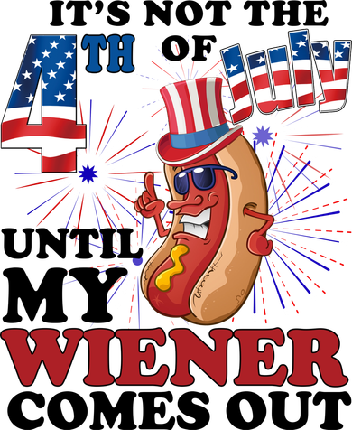 Its Not The 4th Of July Until My Wiener Comes Out Funny Toddler Hoodie