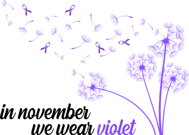 In November We Wear Violet Alzheimer Awareness Tumbler