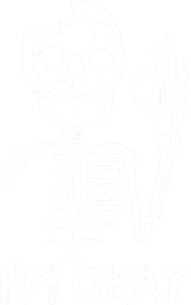 Im Okay Funny Halloween Costume Broken Skeleton Skull Doggie Tank