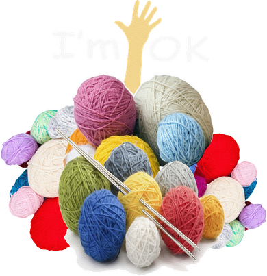 I’m Ok Funny Crochet And Knitting Yarn Mess Toddler Long Sleeve