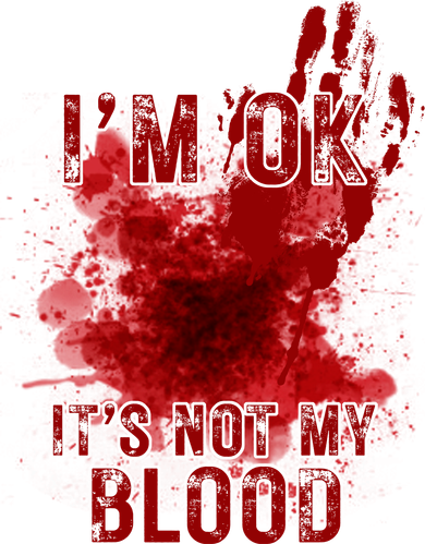 Im Ok Its Not My Blood Funny Halloween Zombie Toddler Long Sleeve