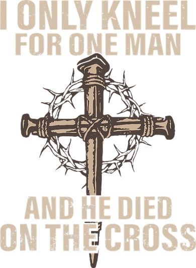 I only kneel for one man an he died on the cross Jesus Women's Hoodie
