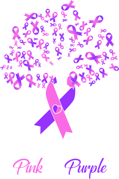 In October We Wear Pink And Purple Domestic Violence Breast Cancer Awareness Button