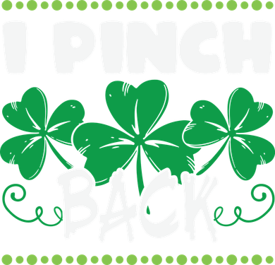 I Pinch Back Shamrock Funny St Patricks Day Doggie Tank