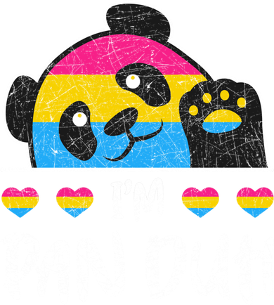 Im Pan Duh Cute Animal Panda Pansexual Flag Queer Pansexual Cute Gift Apron