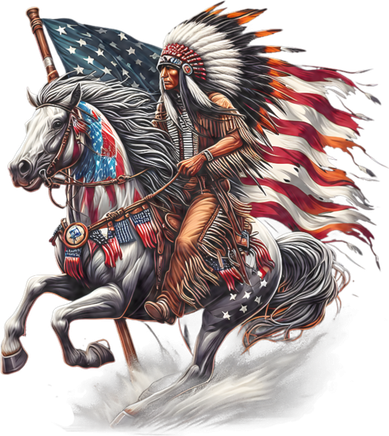 Indigenous Peoples Day 4th Of July Native American Day Flag Indian Riding Horse Hat