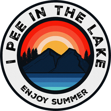 I Pee In The Lake Funny Summer Vacation Family Apron