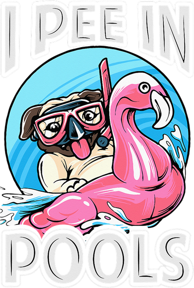 I Pee In Pools Funny Dog Swimming Pool Jokes Polo