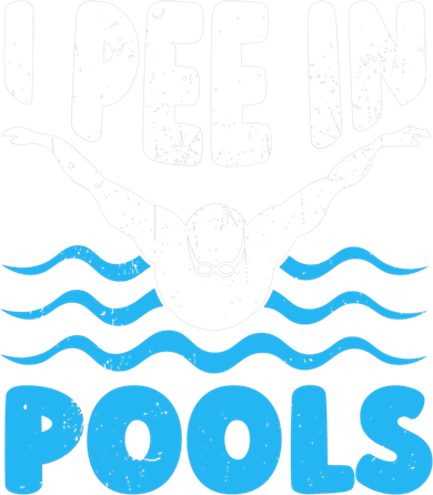 I Pee In Pools Funny Swimmer Swimming Coach Player Graphic Button