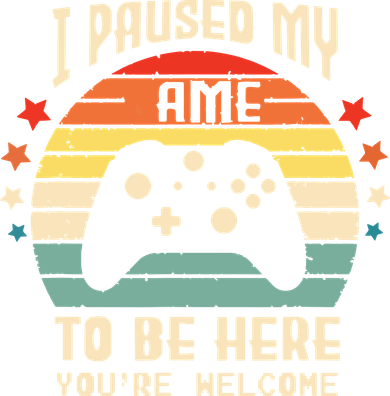 I Paused My Game To Be Here Gamer Gaming Retro Vintage Gift Coaster