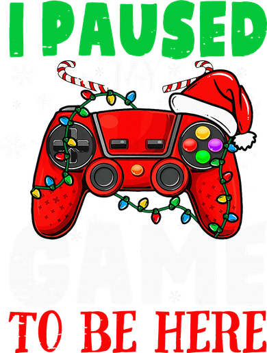I Paused My Game To Be Here Christmas Holiday Gamer Coaster