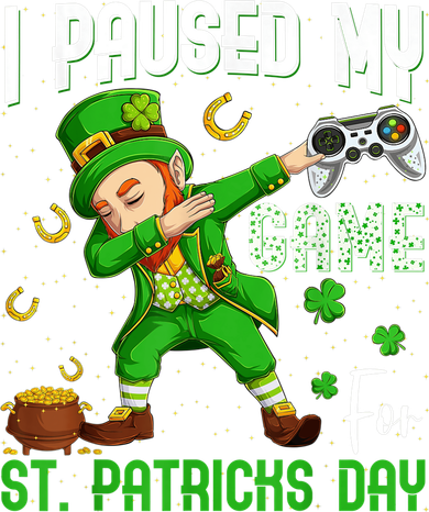 I Paused My Game For St Patricks Day Dabbing Leprechaun Boys Toddler T-Shirt