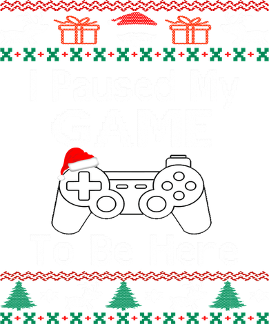 I paused my game to be here ugly christmas sweater Tank Top