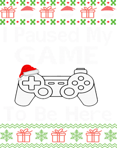 I Paused My Game To Be Here Ugly Sweater Funny Christmas  Coaster