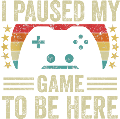 I Paused My Game To Be Here Funny Retro Vintage Video Gamer Gift Kids Hoodie