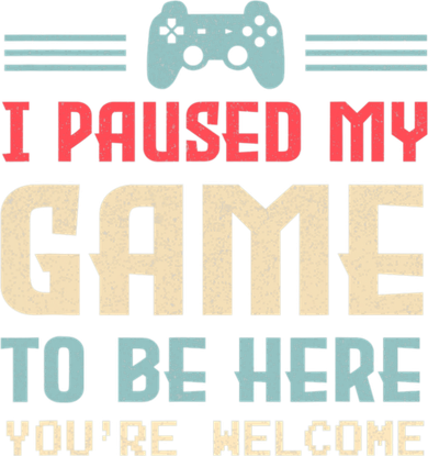 I Paused My Game To Be Here You're Welcome Retro Gamer Gift Bucket Hat