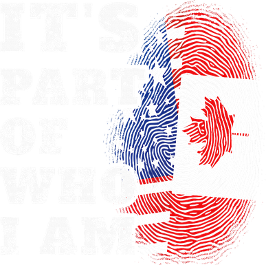 ItS Part Of Who I Am American And Canadian Mixed Heritage Button