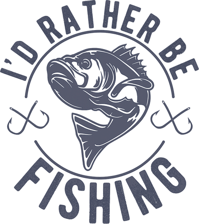 I’d Rather Be Fishing Funny Fishing Toddler Long Sleeve
