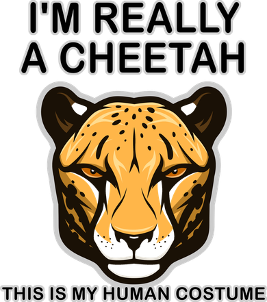 I'm Really A Cheetah Human Costume Toddler Long Sleeve