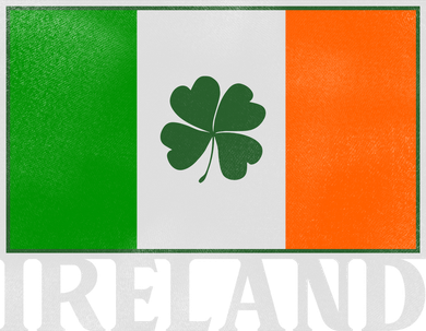 Ireland Shamrock Vintage Flag Golf Towel