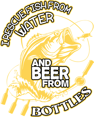 I Rescue Fish From Water And Beer From Bottles Funny Gift Coaster