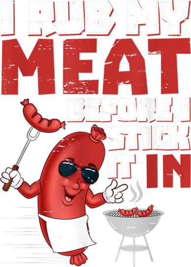 I Rub My Meat Before I Stick It In Design Summer BBQ Theme Doggie Tank