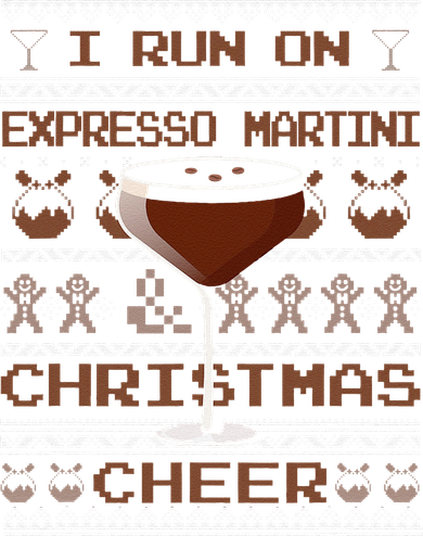 I Run On Espresso Martini And Christmas Cheer Ugly Sweater Toddler Long Sleeve