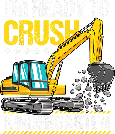 Im Ready To Crush Kindergarten Construction Vehicle Boy Visor