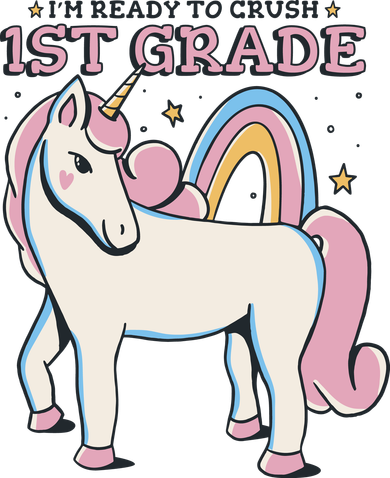 I'm Ready To Crush 1st Grade Rainbow Unicorn Hat